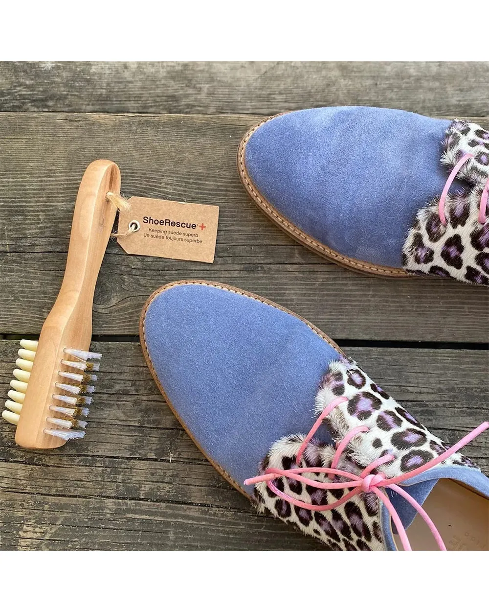 Shoe Rescue Natural Wooden Multi Sided Premium Suede & Nubuck Cleaning Brush