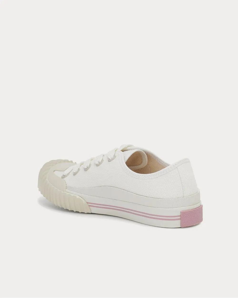 Twill Ivory White Low Top Sneakers