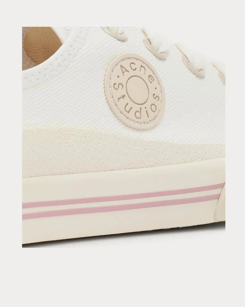 Twill Ivory White Low Top Sneakers