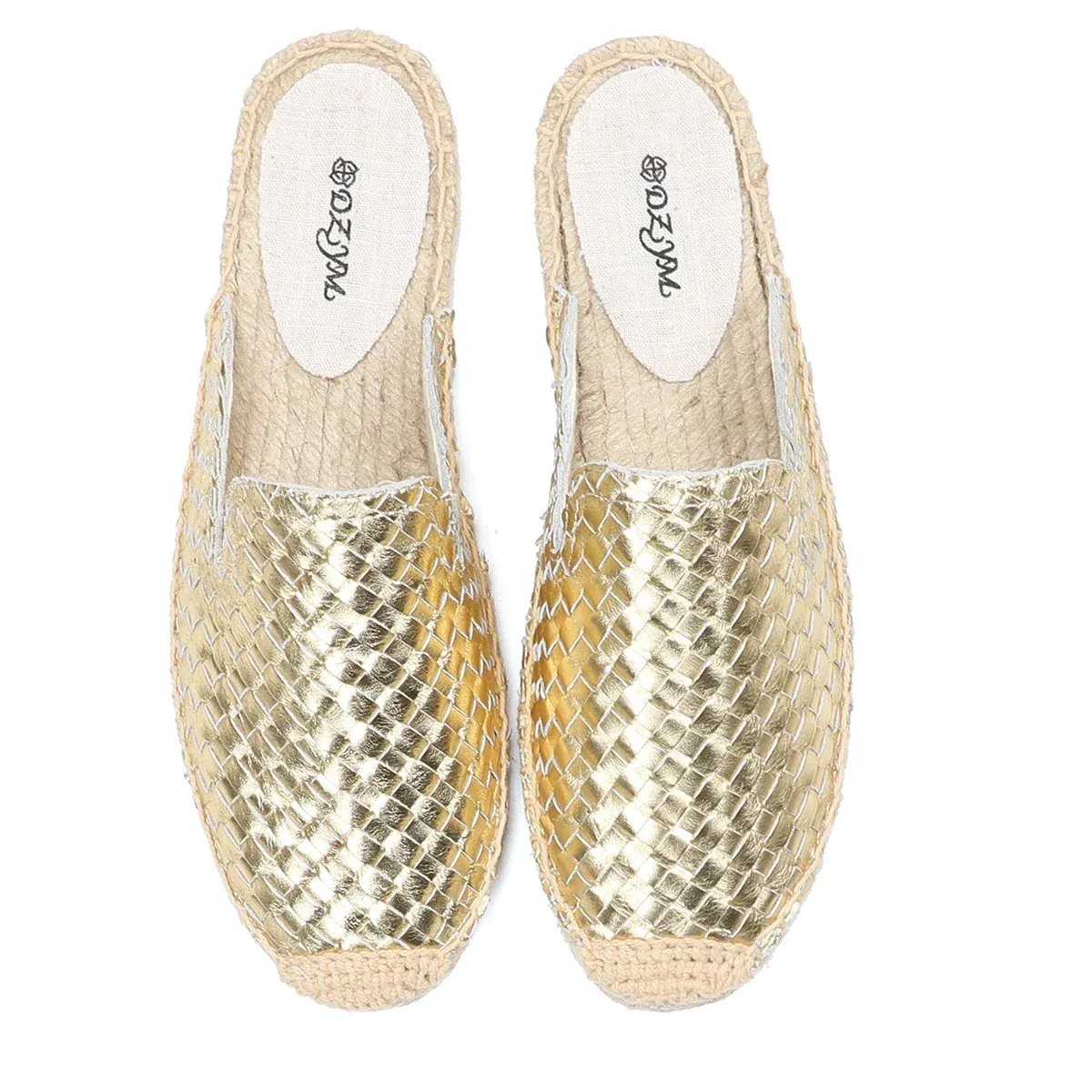 USS Shoes Lina Women's Woven Leather Flat Mules