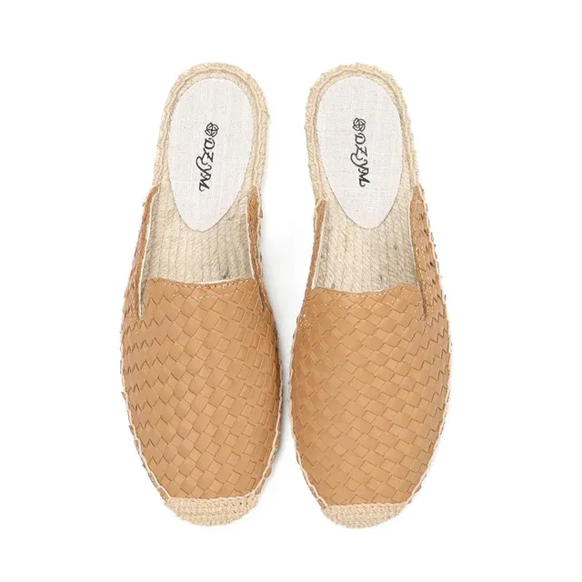 USS Shoes Lina Women's Woven Leather Flat Mules