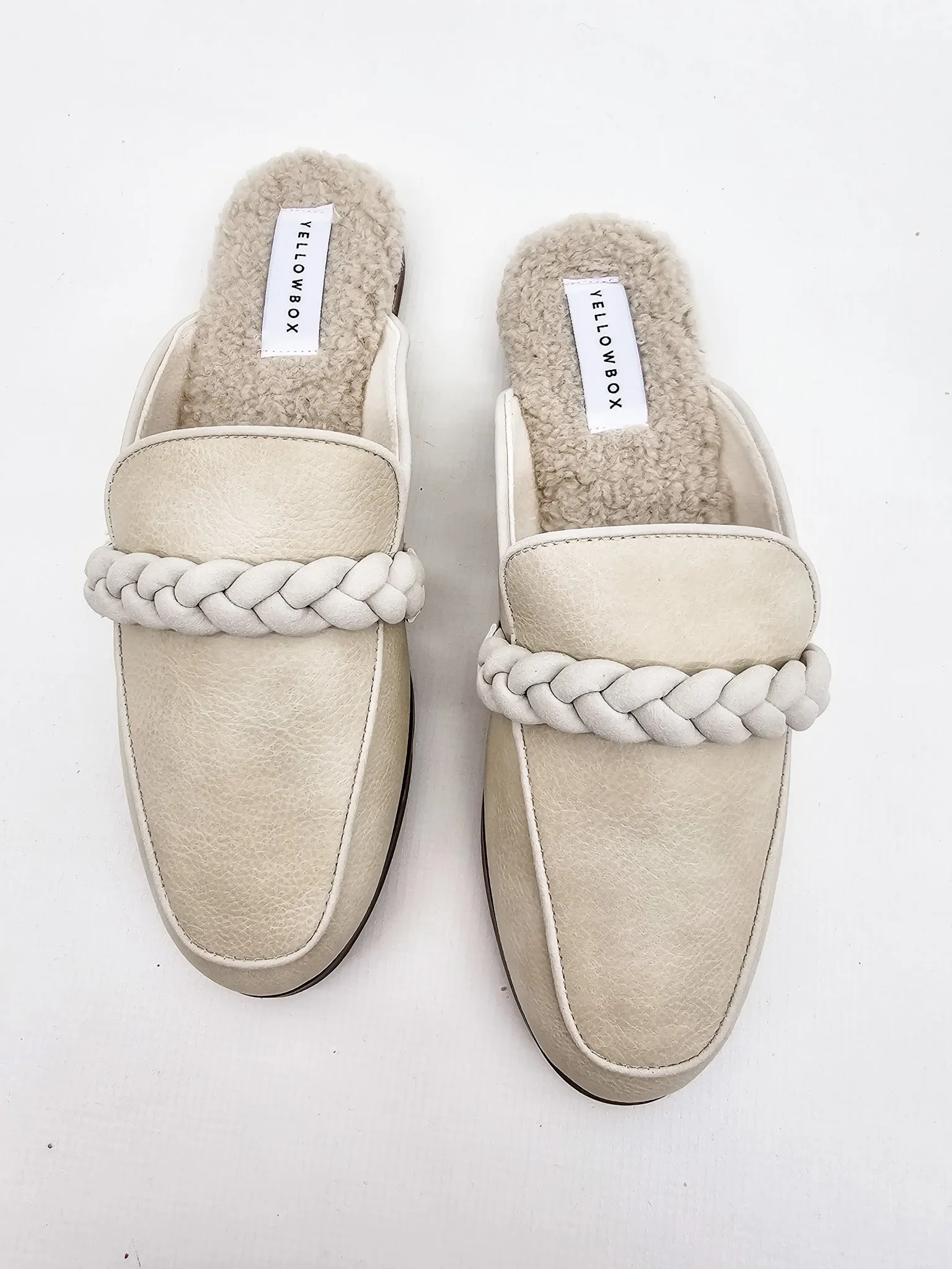 Yellow Box Bliss Bone Flat Mule