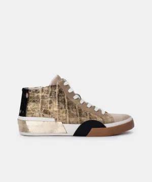 ZOEL SNEAKERS GOLD MULTI CALF HAIR - re:vita